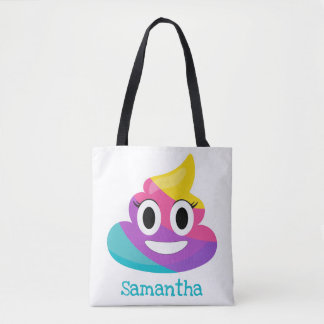 Rainbow Poop Emoji Tote Bag