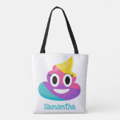 Rainbow Poop Emoji Tote Bag (Achterkant)