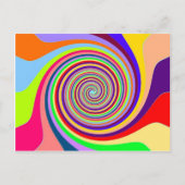 Rainbow pop art psychedelic swirl briefkaart (Voorkant)
