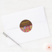 Rainbow Pop Circles Fun Groovy Dank u Sticker (Envelop)