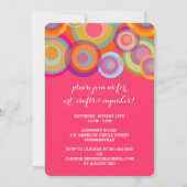 Rainbow Pop Circles Kinderen Birthday Foto Kaart (Achterkant)