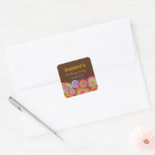 Rainbow Pop cirkels kleurrijke Fun Party Sticker (Envelop)