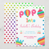 Rainbow Pop Fidget Bubble Birthday Party Kaart (Voorkant / Achterkant)