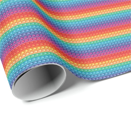 Rainbow Pop It Fidget Speelgoed Pattern Cadeaupapier (Rol Hoek)