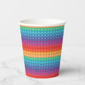 Rainbow Pop It Fidget Speelgoed Pattern Papieren Bekers (Voorkant)