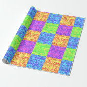 Rainbow pop, kunstborrelen cadeaupapier (Uitgerold)