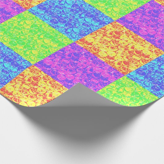 Rainbow pop, kunstborrelen cadeaupapier (Hoek)