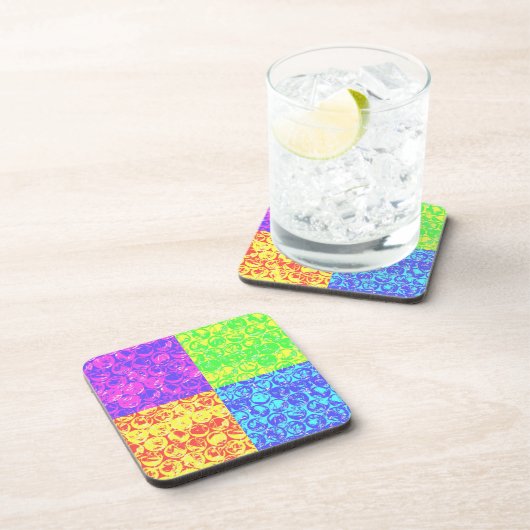 Rainbow pop, kunstborrelen drankjes onderzetter (Rechterzijde)