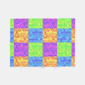 Rainbow pop, kunstborrelen fleece deken (Voorkant (Horizontaal))