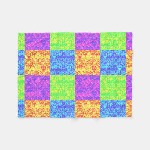 Rainbow pop, kunstborrelen fleece deken