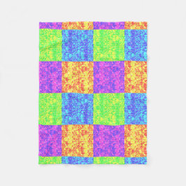 Rainbow pop, kunstborrelen fleece deken
