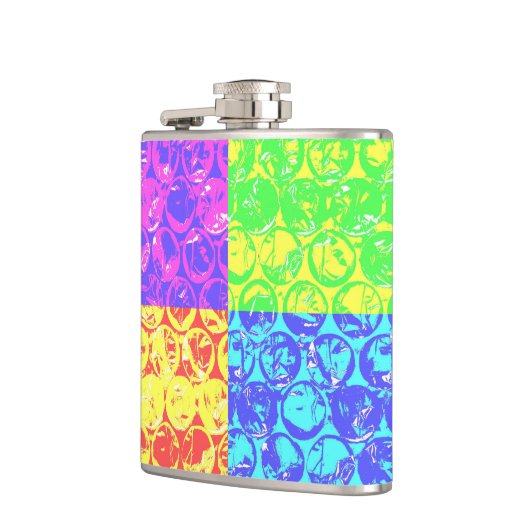 Rainbow pop, kunstborrelen heupfles (Links)