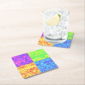 Rainbow pop, kunstborrelen kartonnen onderzetters (Insitu)