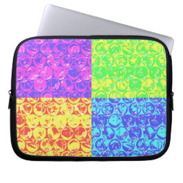 Rainbow pop, kunstborrelen laptop sleeve