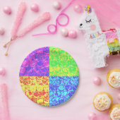 Rainbow pop, kunstborrelen papieren bordje (Feest)