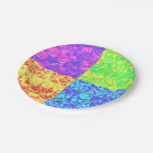 Rainbow pop, kunstborrelen papieren bordje (Gekanteld)