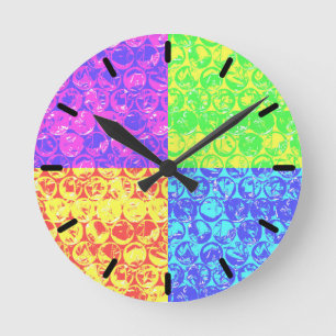 Rainbow pop, kunstborrelen ronde klok