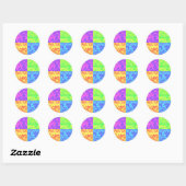 Rainbow pop, kunstborrelen ronde sticker (Vel)