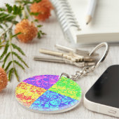 Rainbow pop, kunstborrelen sleutelhanger (Voorkant Rechts)