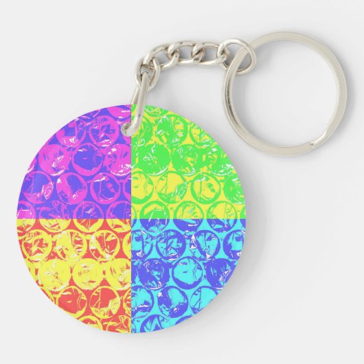 Rainbow pop, kunstborrelen sleutelhanger (Achterkant)