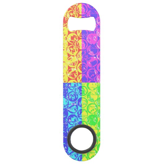 Rainbow pop, kunstborrelen speed flessenopener (Achterkant)