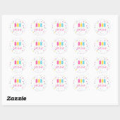 Rainbow Pop Let's Chill Verjaardag Ronde Sticker (Vel)
