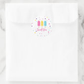 Rainbow Pop Sweet One 1e Verjaardag Ronde Sticker (Tas)