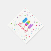 Rainbow Pop Two Sweet 2de verjaardag Servet (Hoek)
