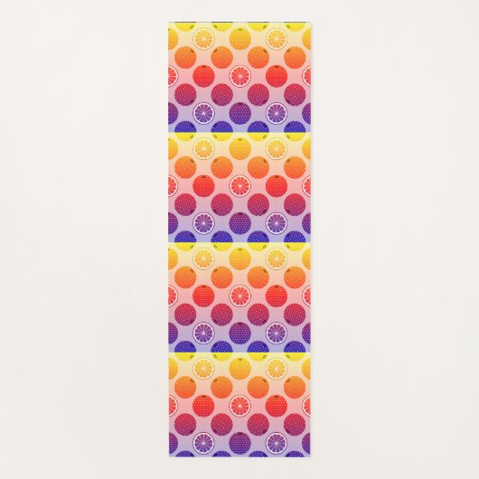 Rainbow PopArt Citrus Yogamat (Voorkant)