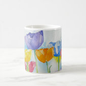 Rainbow Poppies Colorful Original Waterverf Koffiemok (Center)