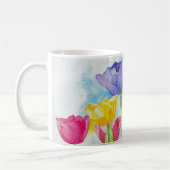 Rainbow Poppies Colorful Original Waterverf Koffiemok (Links)