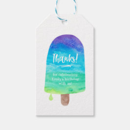 Rainbow popsicle Dank u labels | Favoriete labels Cadeaulabel