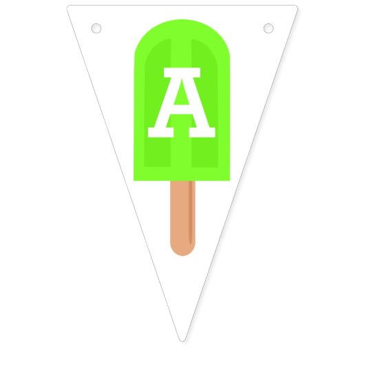 Rainbow Popsicles Kinder Happy Birthday Vlaggetjes (Derde vlag)