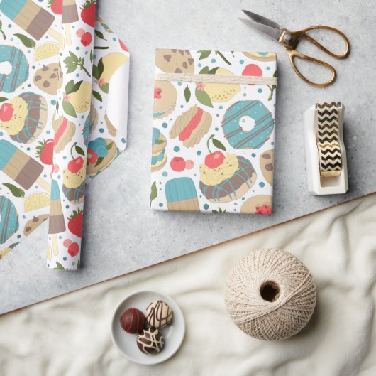 Rainbow Popsicles Wrapping Paper Roll Cadeaupapier (Crafts)