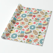 Rainbow Popsicles Wrapping Paper Roll Cadeaupapier (Uitgerold)