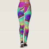 Rainbow Posh Flower Flair Deviant Hipster Rave Leggings (Achterkant)