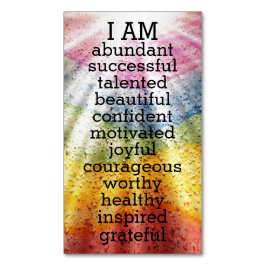 Rainbow Positive Affirmations Magnetisch Visitekaartje
