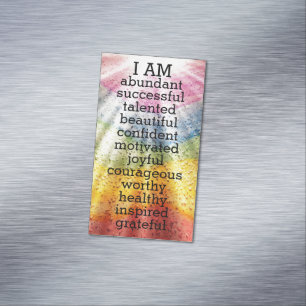 Rainbow Positive Affirmations Magnetisch Visitekaartje