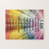 Rainbow Positive Affirmations Visitekaartje Magne Legpuzzel (Horizontaal)