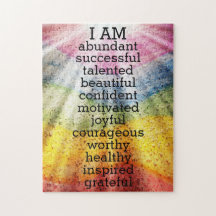 Rainbow Positive Affirmations Visitekaartje Magne