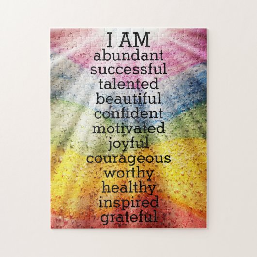Rainbow Positive Affirmations Visitekaartje Magne Legpuzzel (Verticaal)