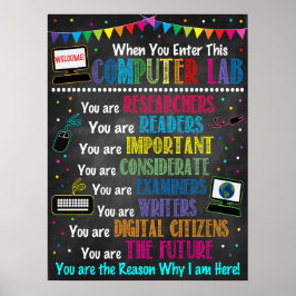 Rainbow-Poster voor computerlab Poster