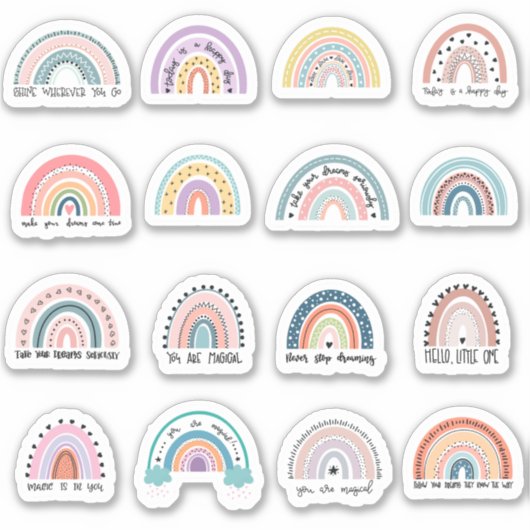 Rainbow Postisive Stickers (Voorkant)