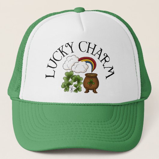 Rainbow Pot of Gold Lucky Charm Trucker Pet (Voorkant)