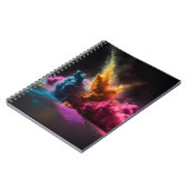 Rainbow Powder Blast op zwart Notitieboek (Linkerzijde)