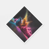 Rainbow Powder Blast op zwart Servet (Hoek)