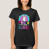 Rainbow Pre-Kindergarten No Prob Llama 100th Day o T-shirt (Voorkant)