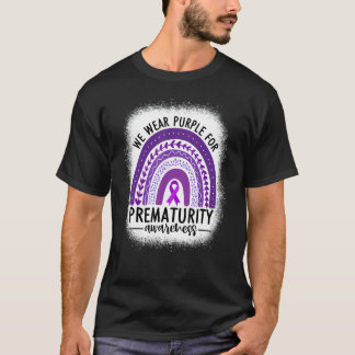 Rainbow Preemie - We Draag Paarse voor Prematurite T-shirt