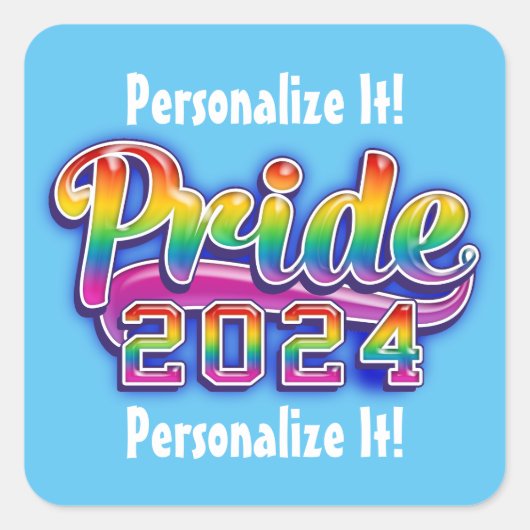 Rainbow Pride 2023 Vierkante Sticker (Voorkant)