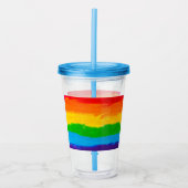 Rainbow Pride Acryl Tumbler – LGBT Homo Lesbisch Acryl Drinkbeker (Voorkant)